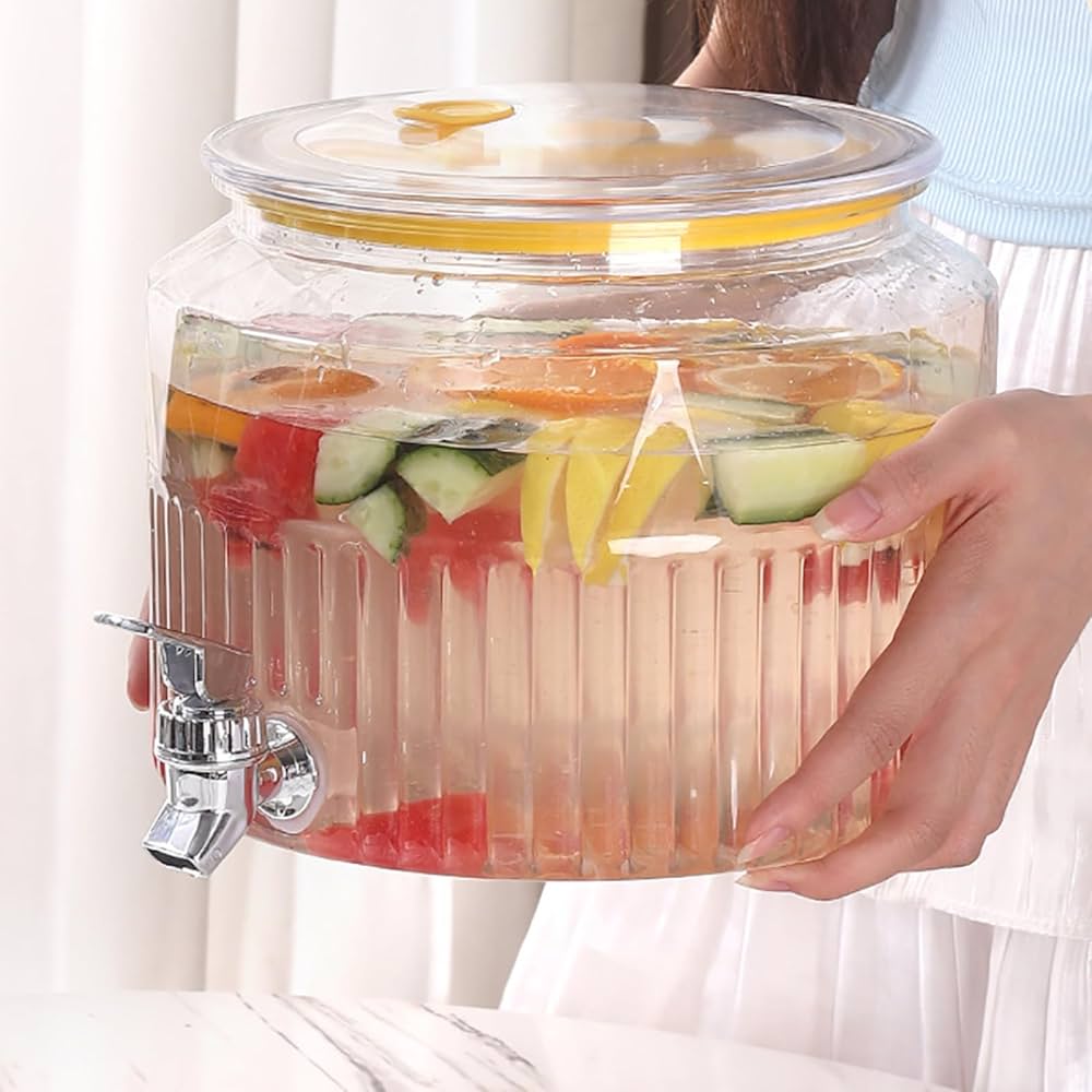 Acrylic Round Juice Container, Pot Beverage Dispenser, Fridge Juice Dispenser, Buffet Beverage Container, Juice Dispenser Acrylic Round Juice Container, Pot Beverage Dispenser, Fridge Juice Dispenser, Buffet Beverage Container, Juice Dispenser